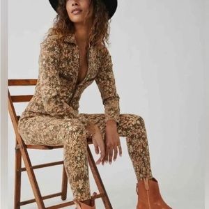 NWT Free People Lennox Printed Jumpsuit